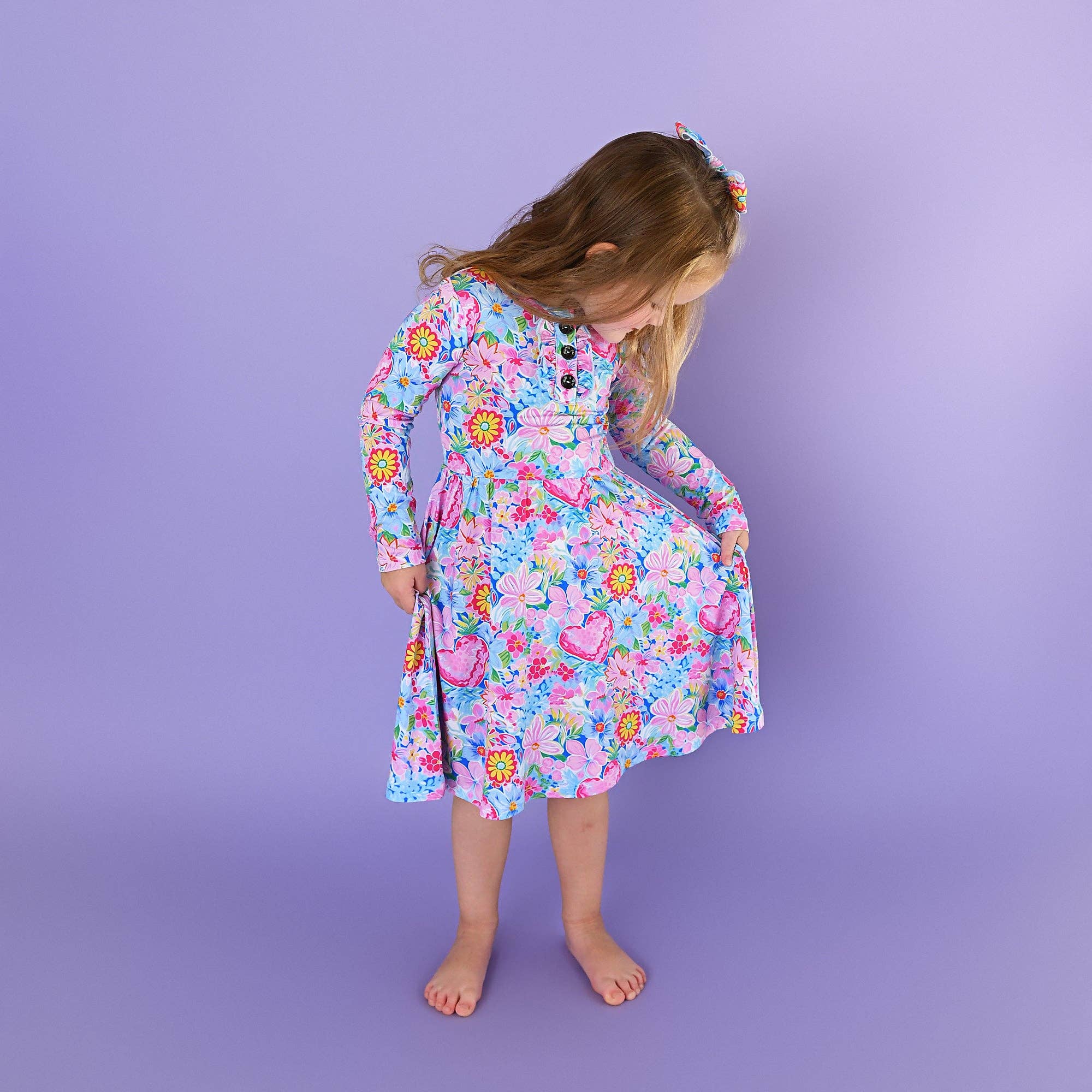 Pippa Floral Tutu Dress Bambo Valentines Day Outfit