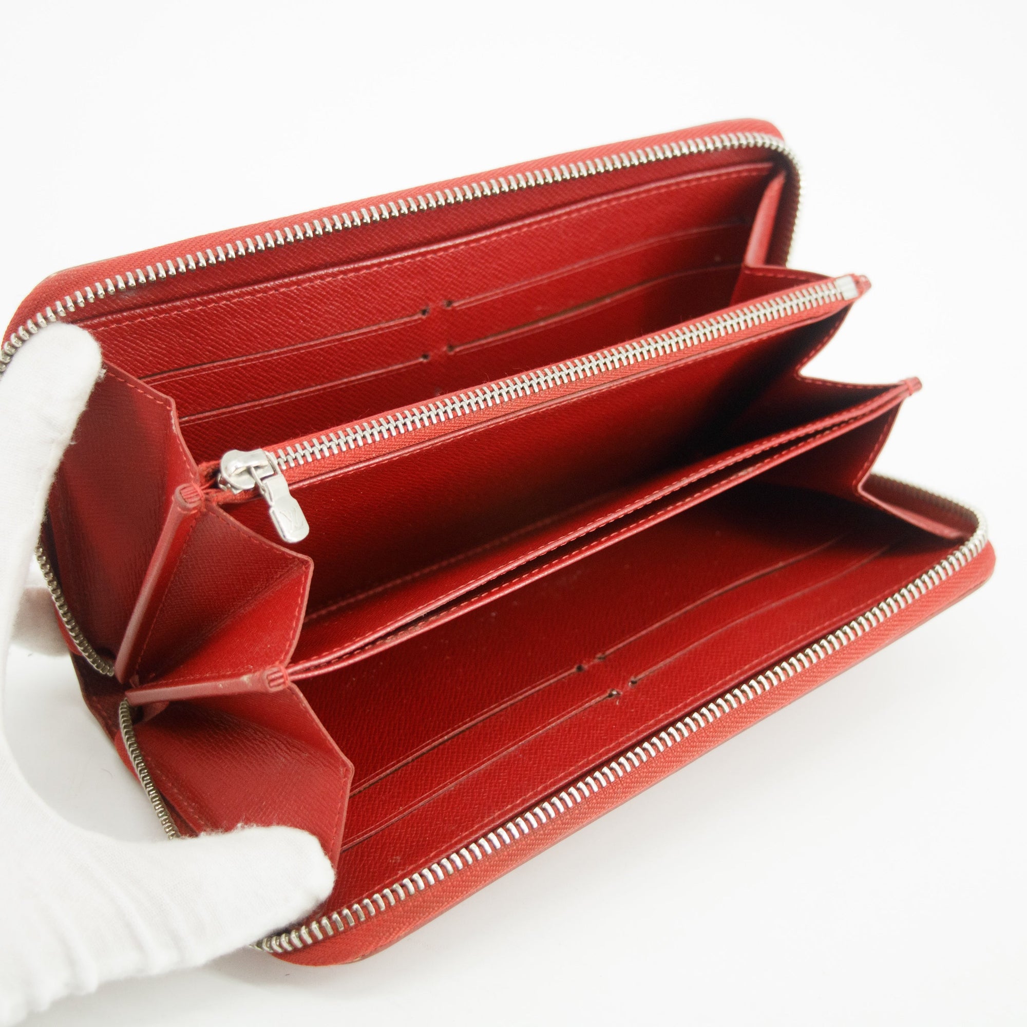 Louis Vuitton Red Epi Zippy Long Wallet  