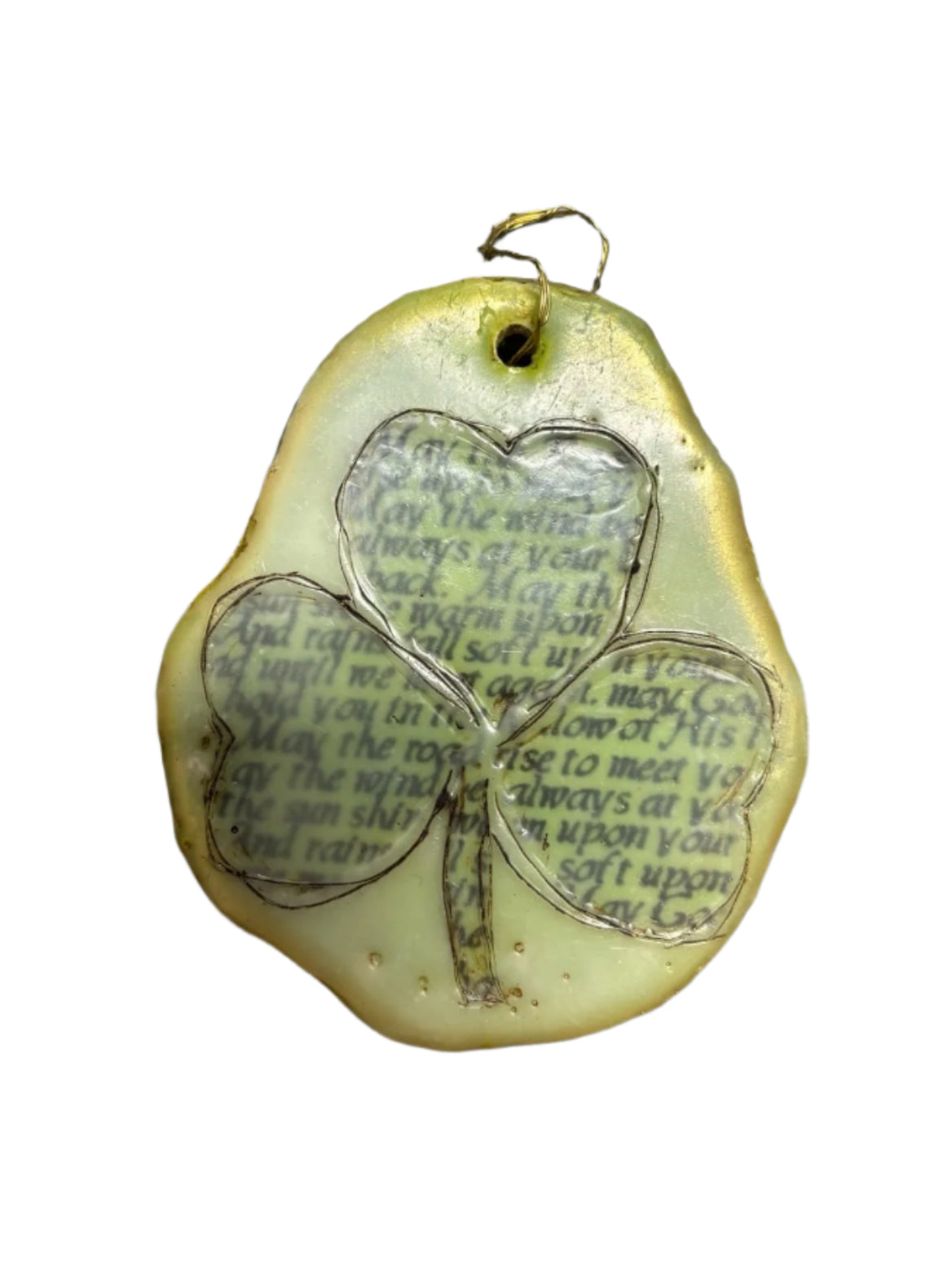 Trish McFerran An Irish Blessing Encaustic Art Ornament