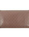 Chanel Matelasse Bicolor Long Trifold Embossed Wallet Pink 