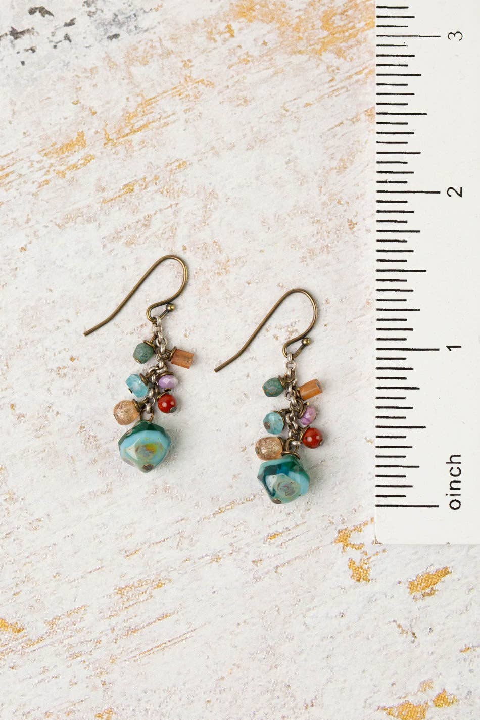 Czech Glass Cluster Earrings