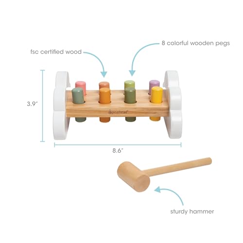 Montessori Hammer Bench &amp; Wooden Pounding Toy for Toddlers