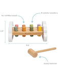Montessori Hammer Bench & Wooden Pounding Toy for Toddlers