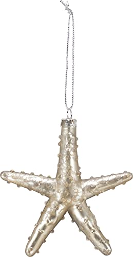 Silver Glass Starfish Ornament