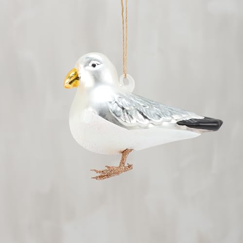 Glass Seagull Ornament