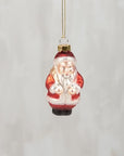 Jolly Santa Glass Ornament