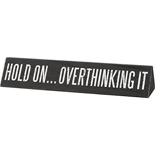 Hold On...Overthinking It/I Cannot Adult Today Desk Plate