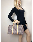 Christian Dior Vintage Trotter Diorissimo Medium Brown Boston Bag