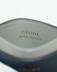 Celine Bicolor Blue / Grey Leather Card Case Holder Wallet 