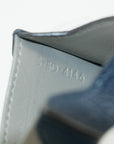 Celine Bicolor Blue / Grey Leather Card Case Holder Wallet 