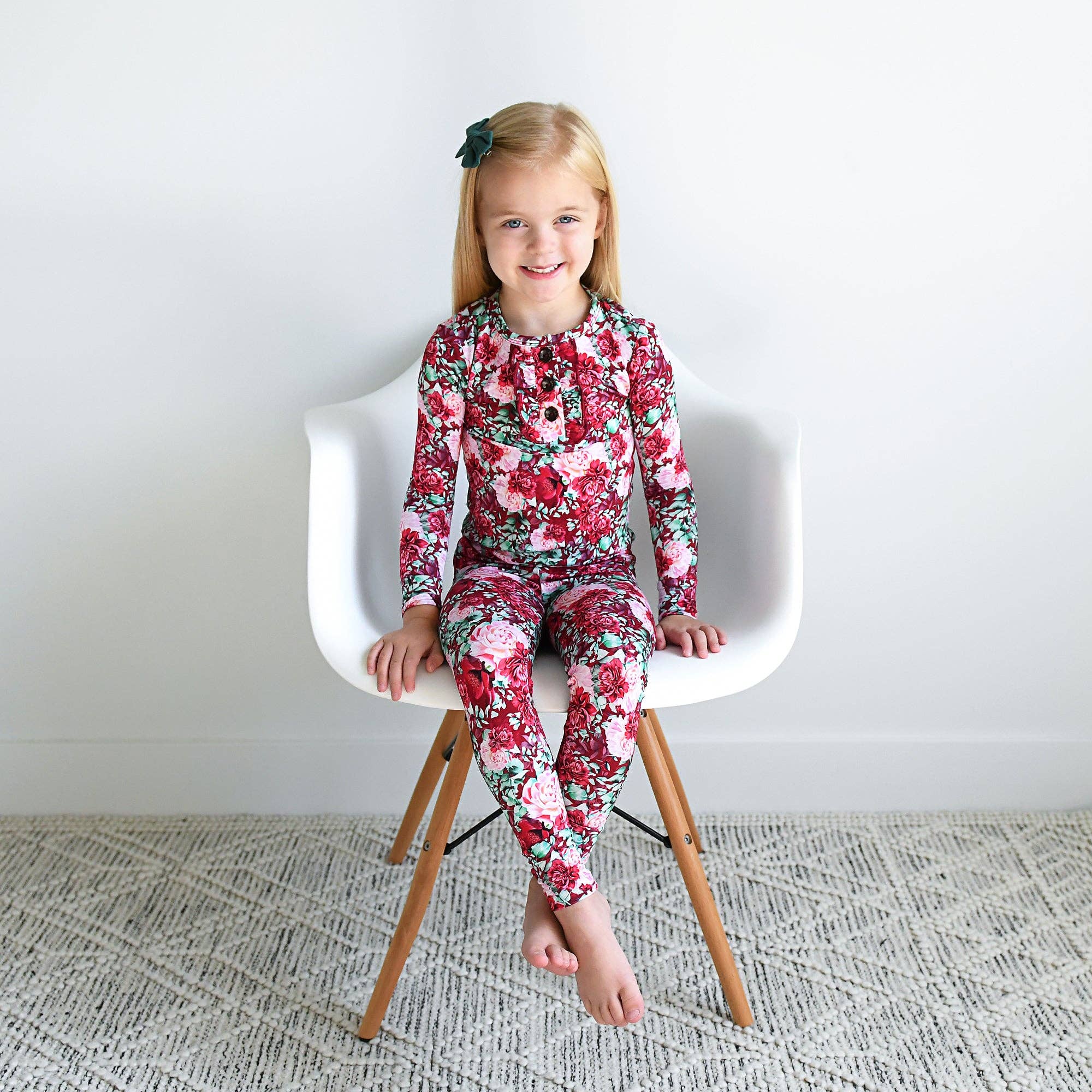 Bamboo Pajama Kids Clothing Sleepies Toddler 2PC Ruffle Set McKenna