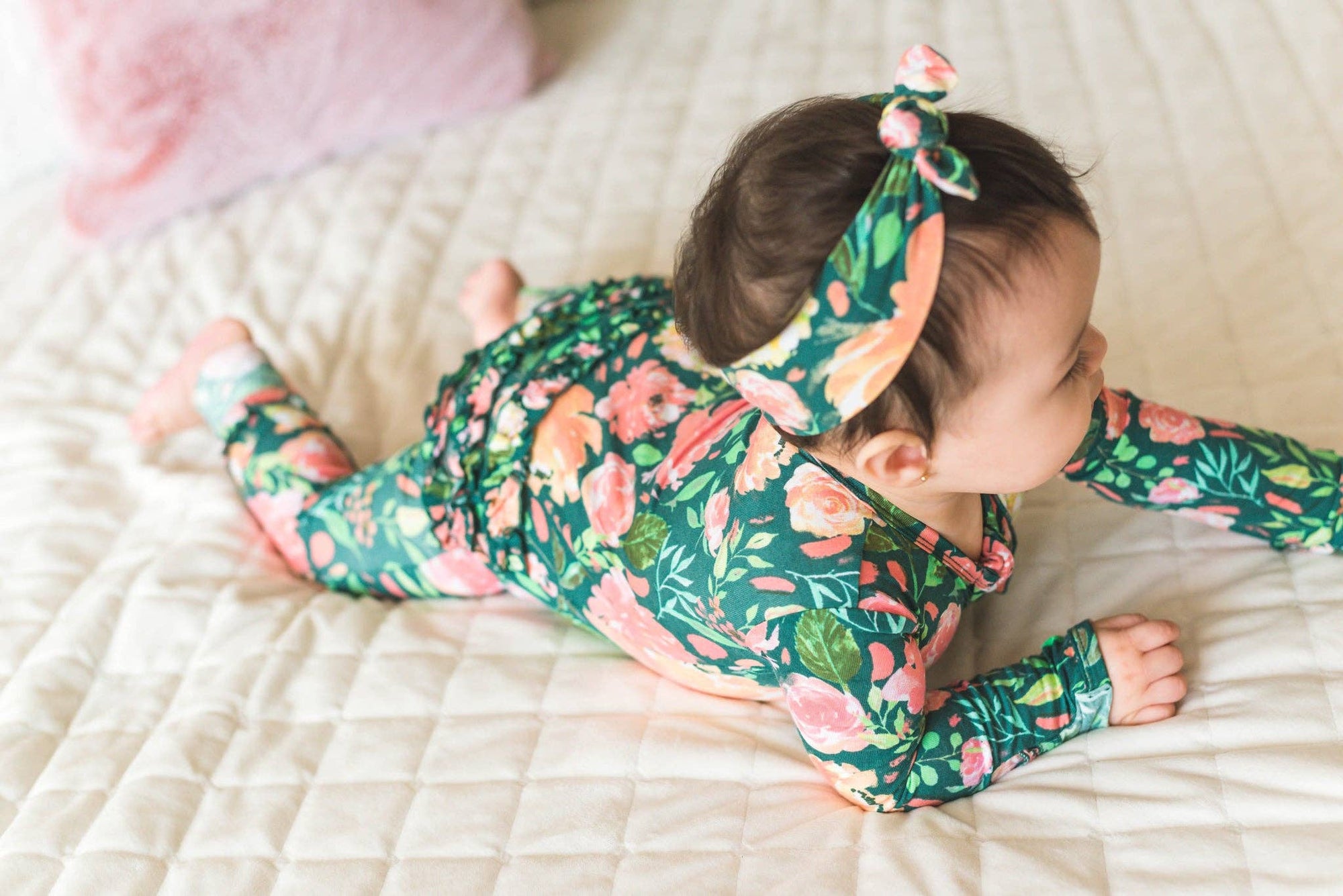 Jolie Floral Ruffle Zip One Piece