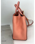Fendi Vitello Elite Flamingo Petite 2Jours Pink Tote Shoulder Crossbody Bag