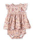 Wild Wrangler/Pink Bamboo Cowgirl Western Skirted Bodysuit