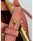 Fendi Vitello Elite Flamingo Petite 2Jours Pink Tote Shoulder Crossbody Bag