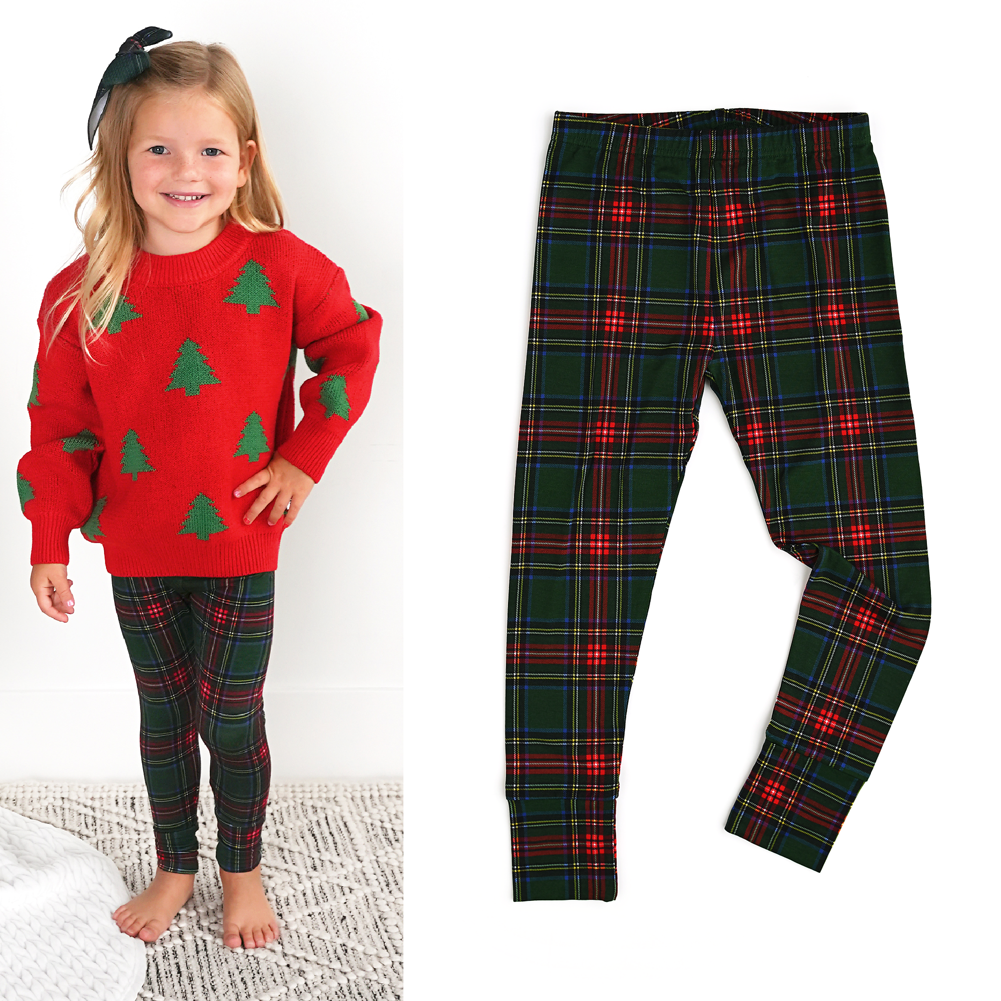 Kane Tartan Leggings Bamboo Baby Childrens Christmas