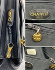 CHANEL Vintage Black Caviar Leather CC Zip Tote Shoulder Bag w/added insert  Pre owned