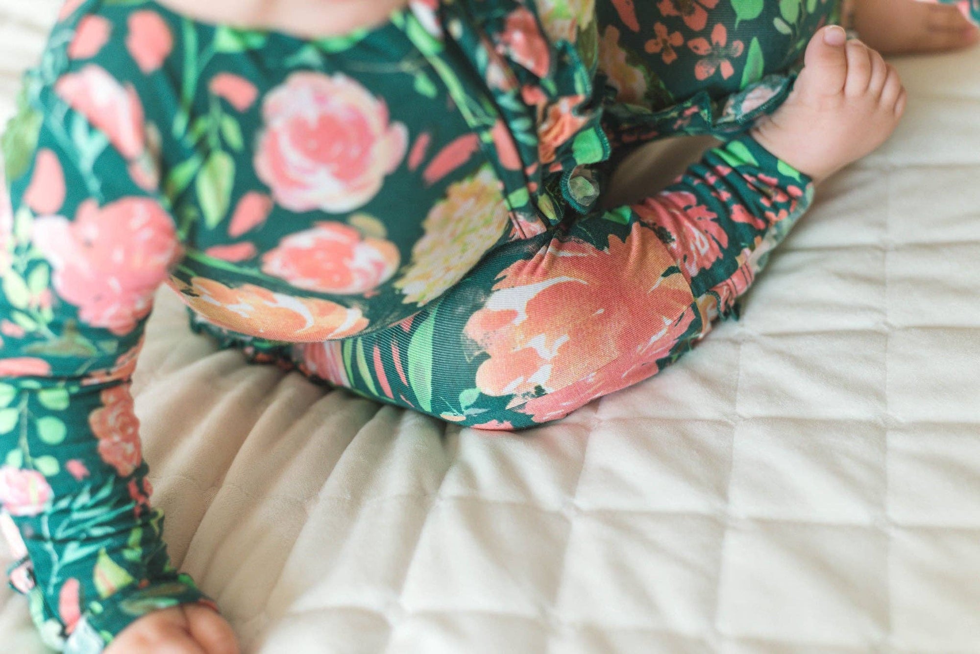 Jolie Floral Ruffle Zip One Piece