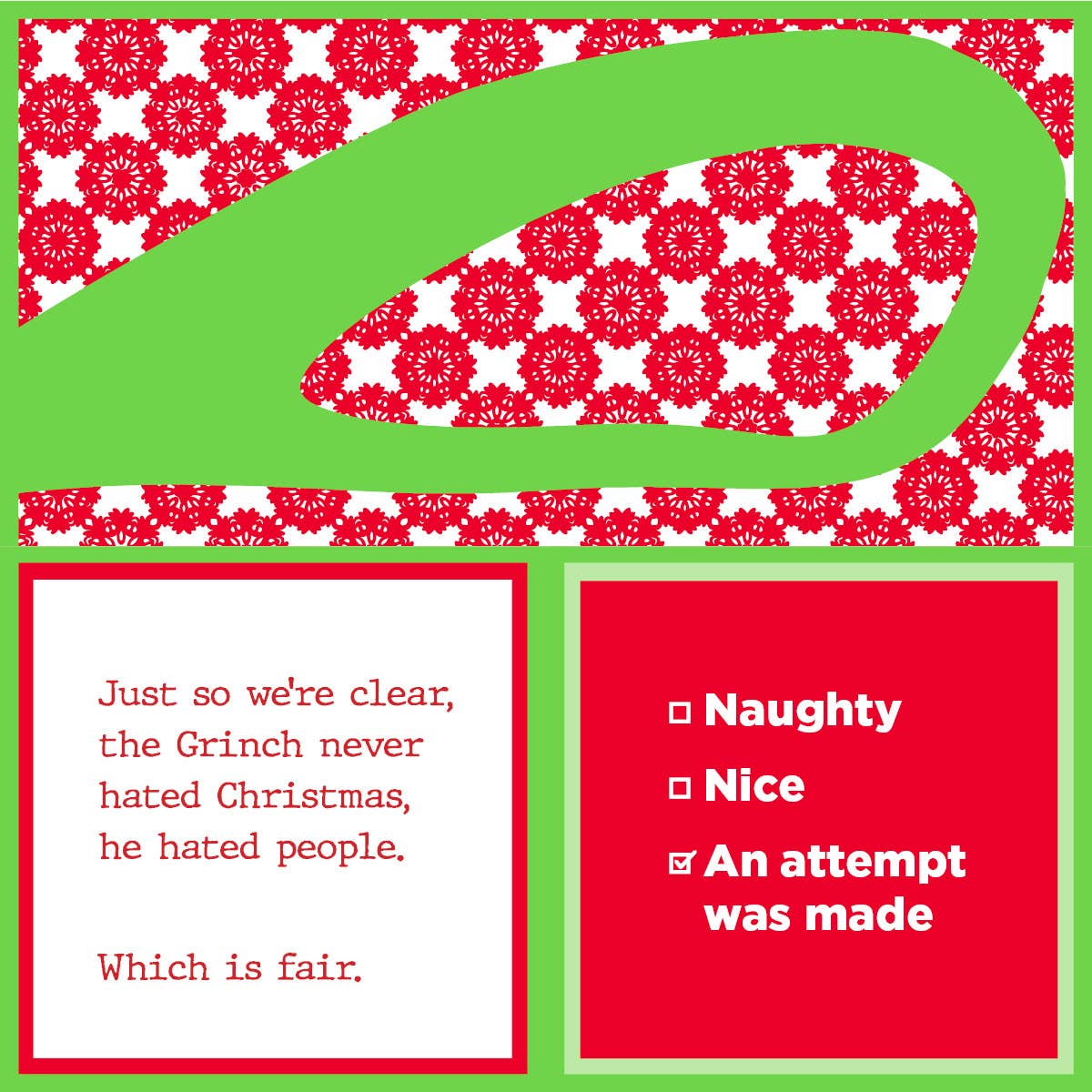 Drinks On Me Napkin - Christmas Grinch