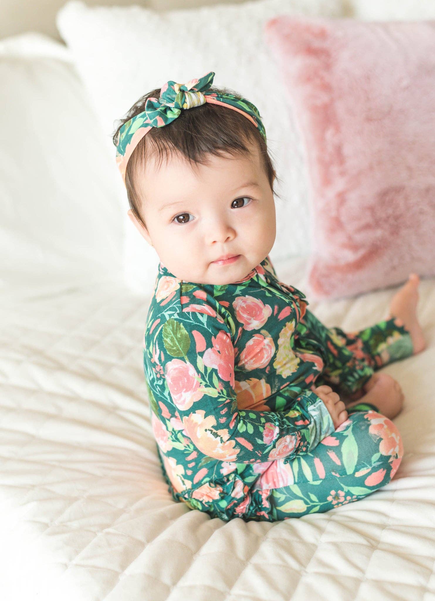 Jolie Floral Ruffle Zip One Piece
