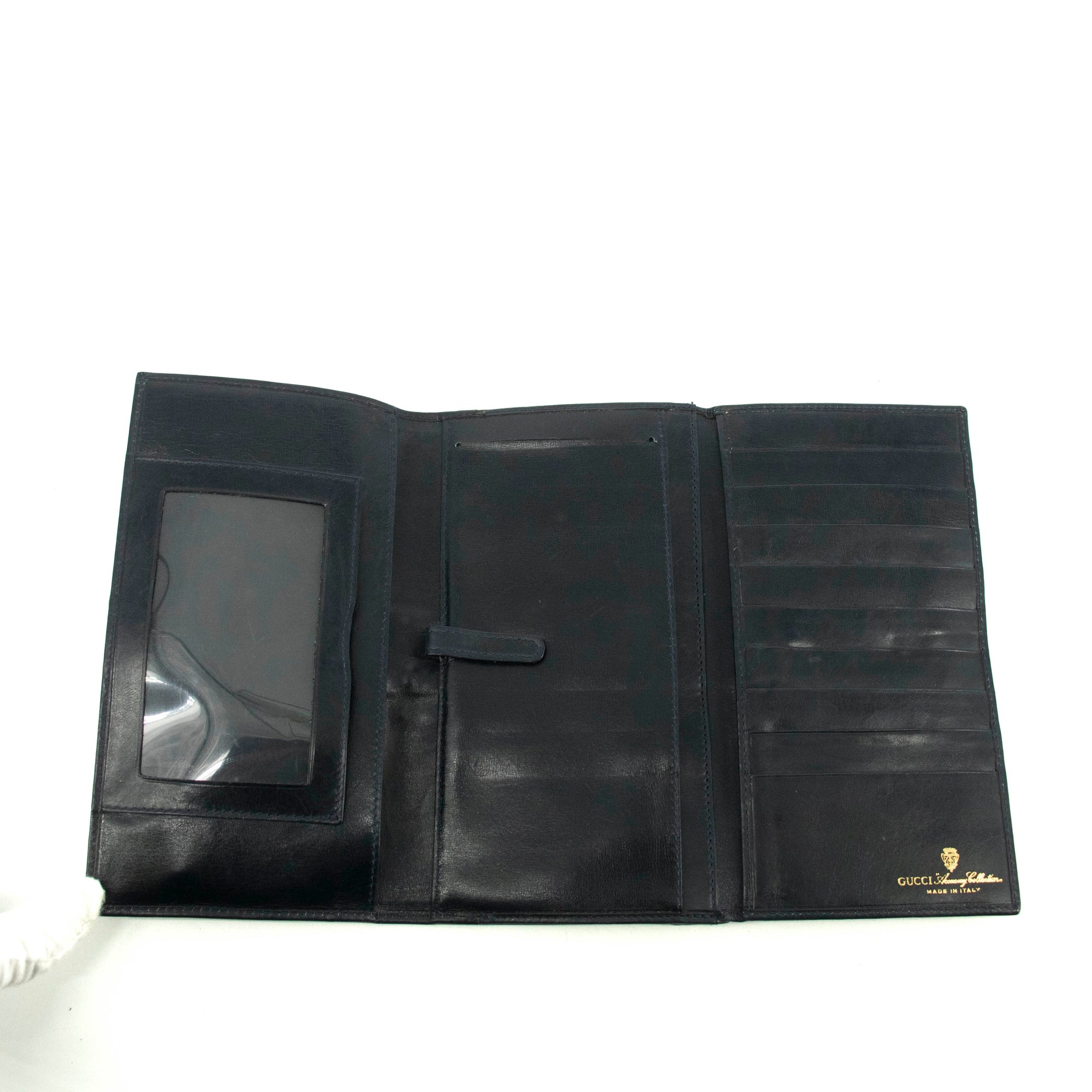 Gucci Canvas Coded Blue Ophidia Long Wallet 