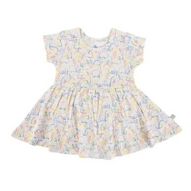 finn + emma Bunny Delight Organic Cotton Twirl Dress