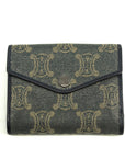 Celine Triomphe Canvas Blue and Grey Fine Strap Wallet 