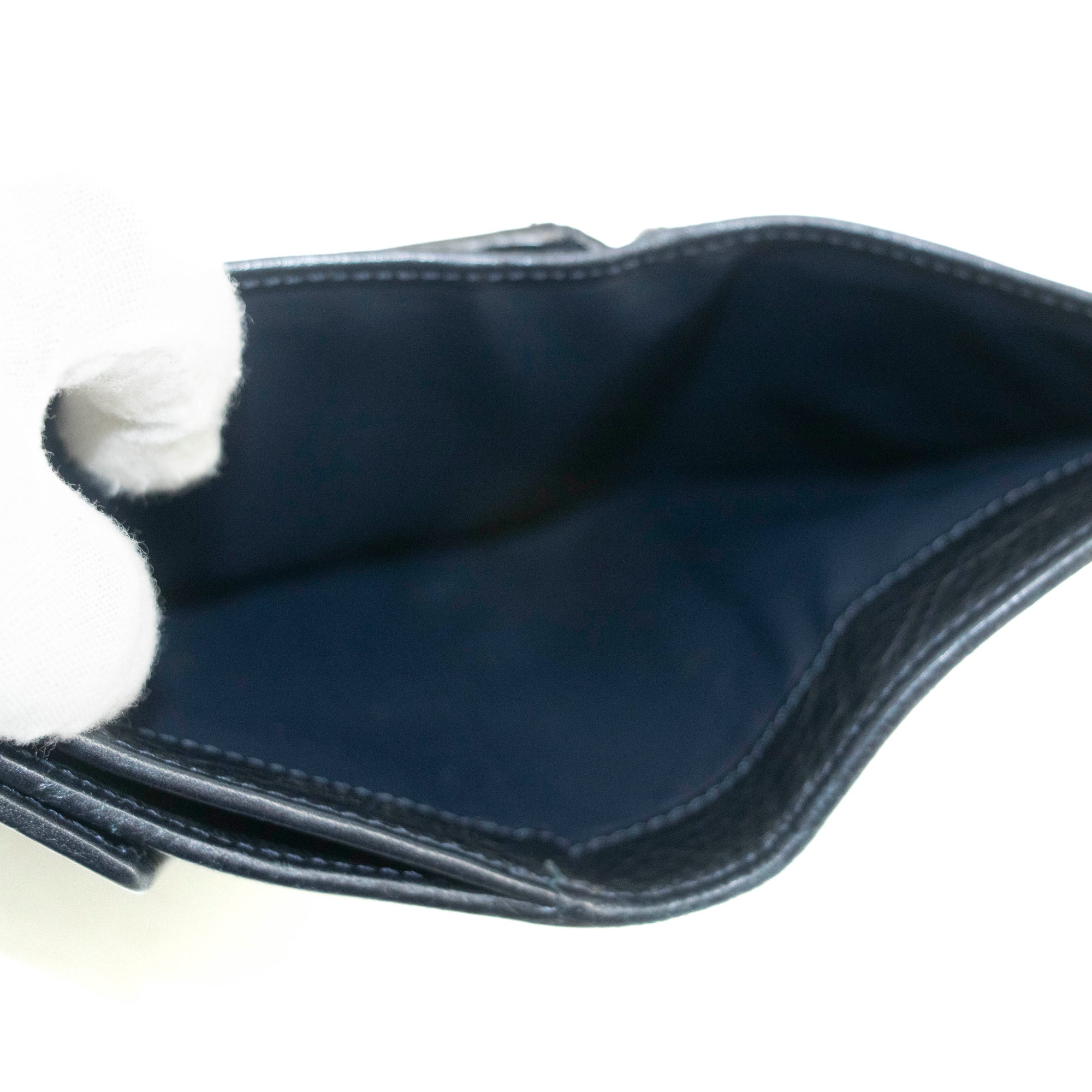 Celine Triomphe Canvas Blue and Grey Fine Strap Wallet 