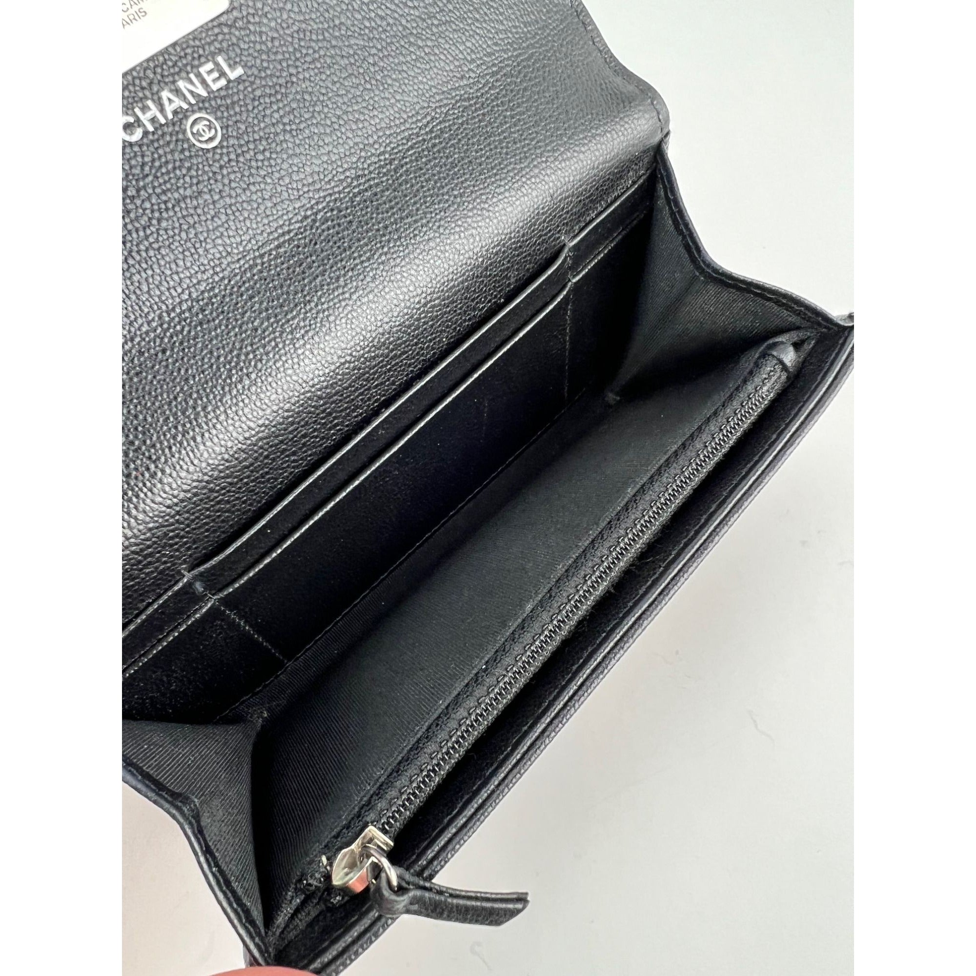 Chanel Quilted Calfskin CC Box Flap Wallet