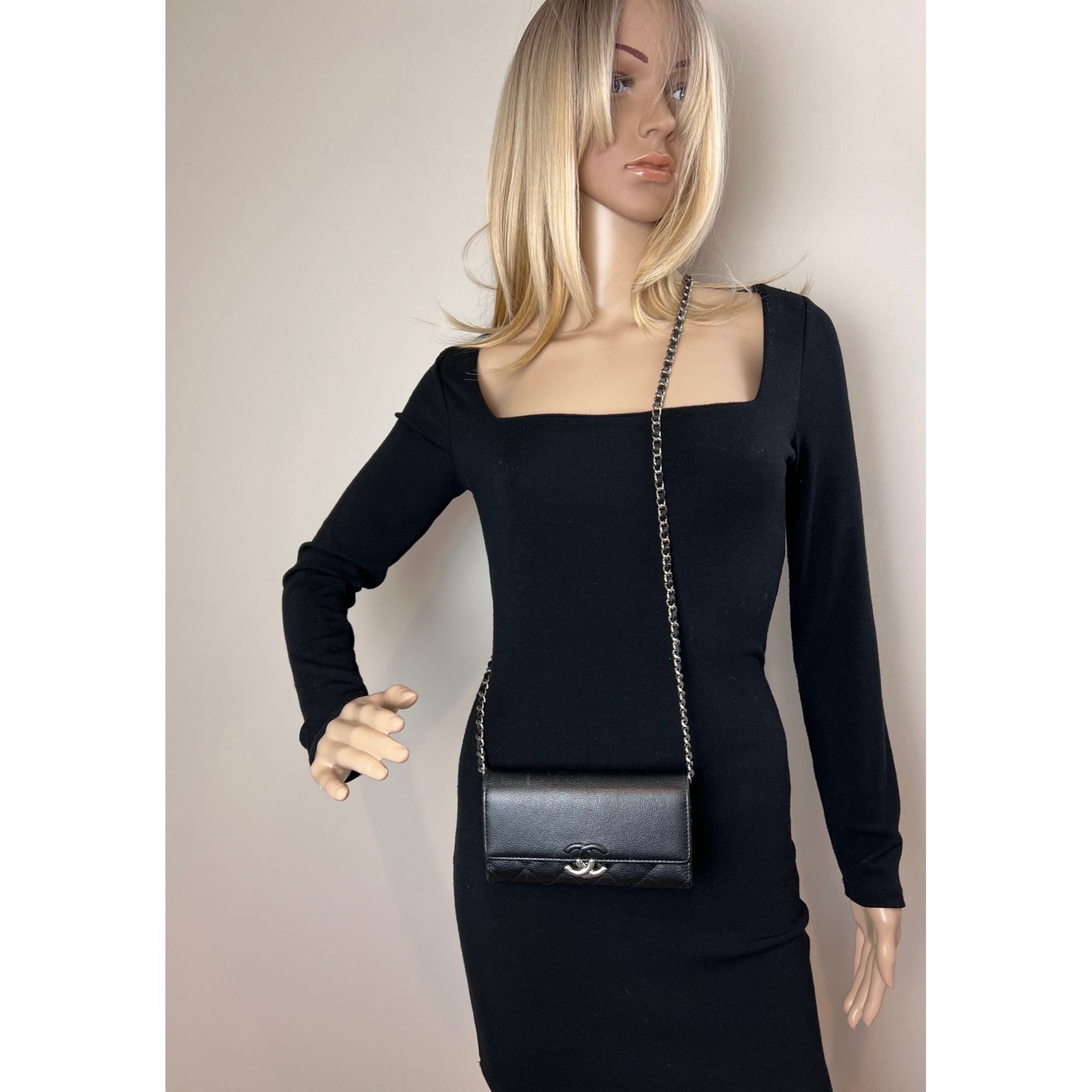 Chanel Quilted Calfskin CC Box Flap Wallet