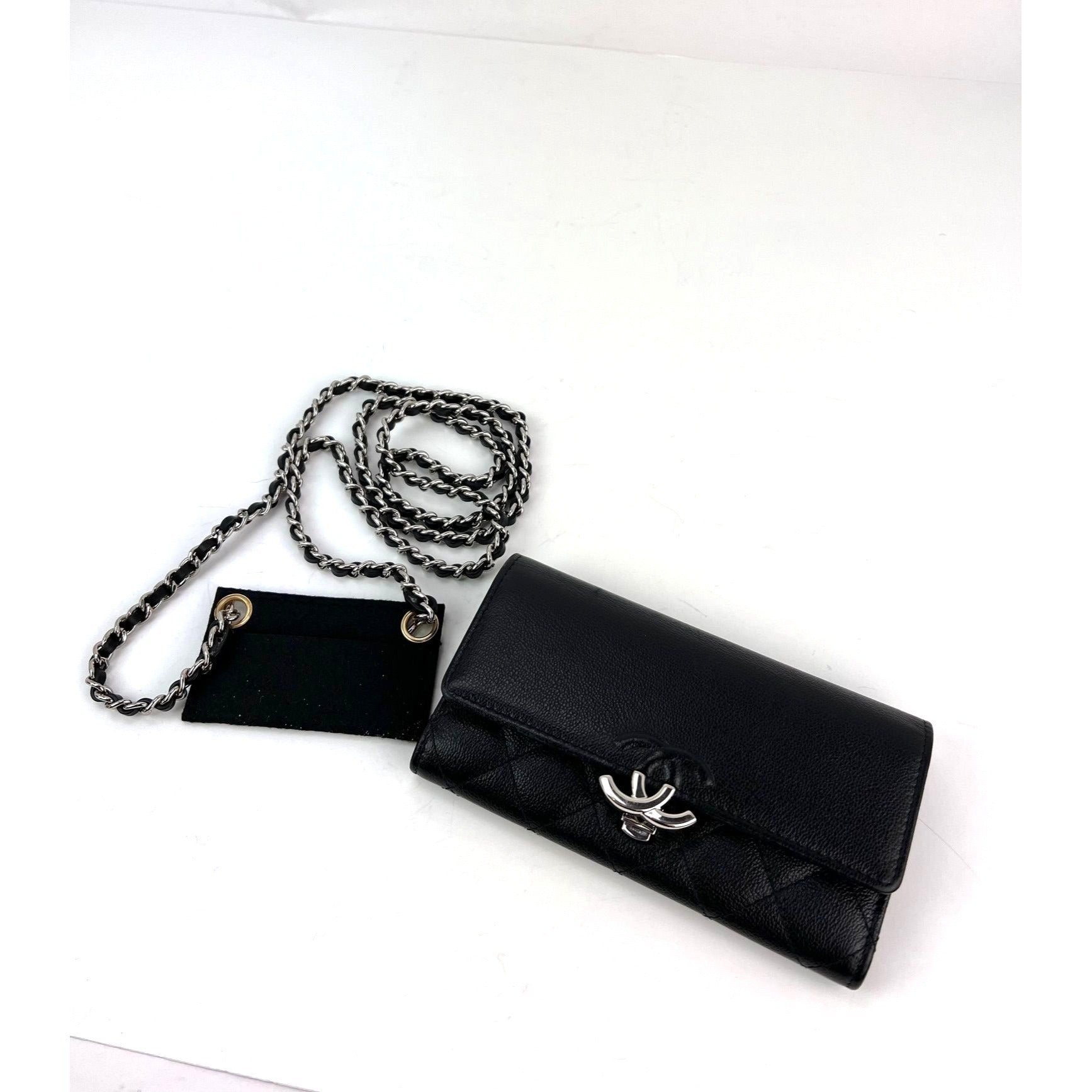 Chanel Quilted Calfskin CC Box Flap Wallet