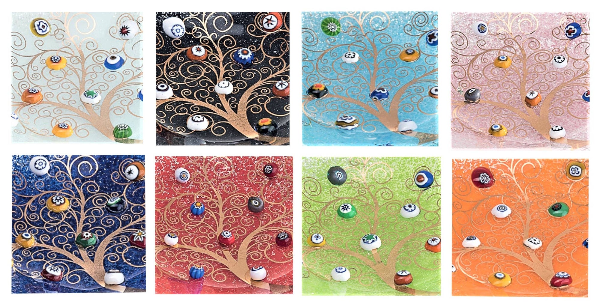 Tree of Life pocket emptying, rectangular blue cm 29x13