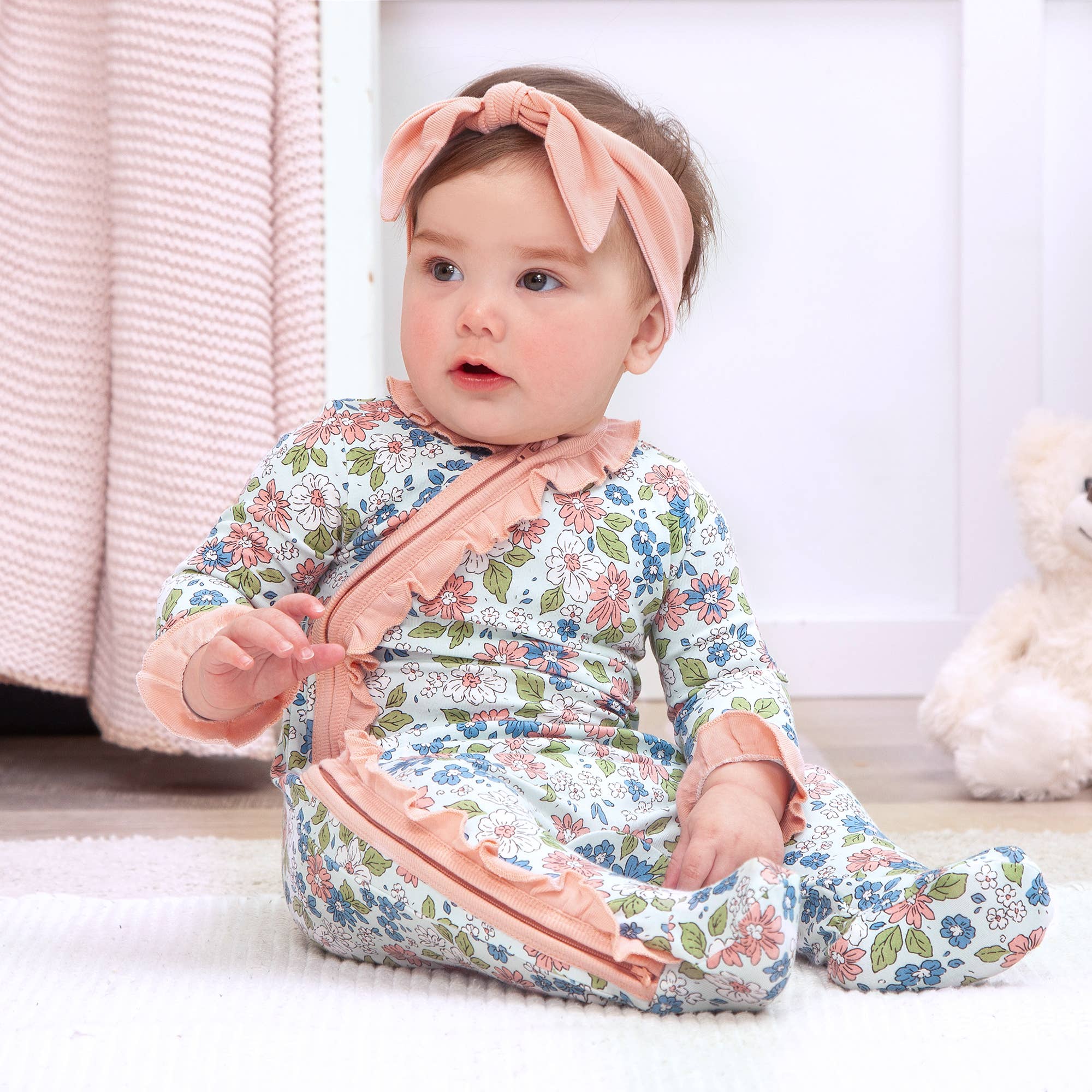 Tesa Babe Meadow Fields Bamboo Zipper Romper