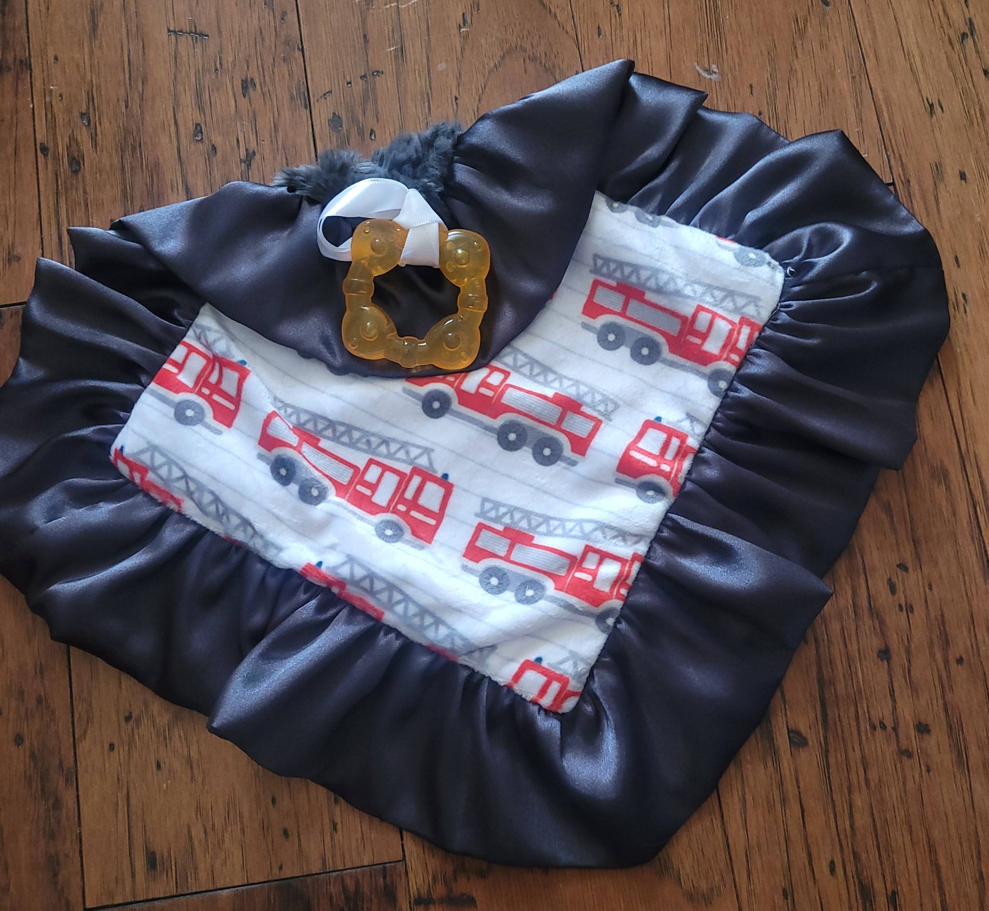 Fire Trucks Teether Blanket
