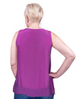 Tina Stephens Made In Italy Dina Silk V-Neck Tank