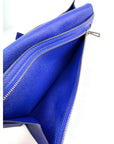 HERMÈS Long Epsom Bearn Gusset Electrique Bleu Wallet