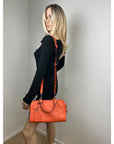 LOEWE Calfskin Amazona 28 Orange Leather Shoulder Bag
