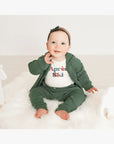 finn + emma Organic Cotton Pine Green Hoodie