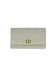 Christian Dior Caro Cannage White Leather Belt Bag Clutch