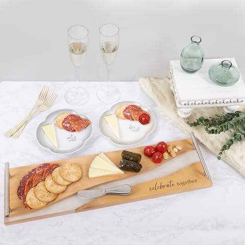 Eat Well Love Well Appetizer Plate Set