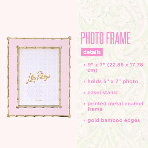 Lilly Pulitzer Pink with Gold Bamboo Picture Frame