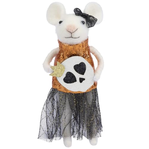 Skull Dress Mouse Critter Halloween Ornament