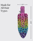 Lisa Frank X KITSCH Xl Rainbow Leopard Creaseless Clips