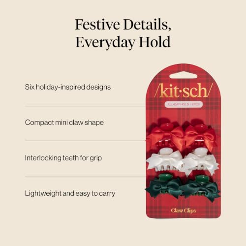 KITSCH Mini Claw Clip Christmas Set