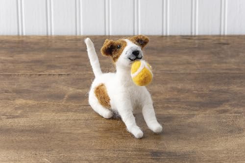 Playful Dog With Tennis Ball Critter