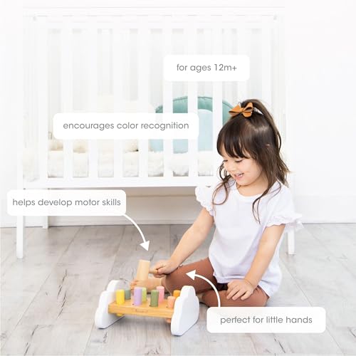 Montessori Hammer Bench &amp; Wooden Pounding Toy for Toddlers
