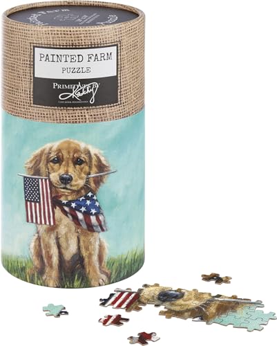 Patriotic Golden Dog Puzzle