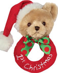 Bearington Baby 1st Christmas Plush Bear Rattle