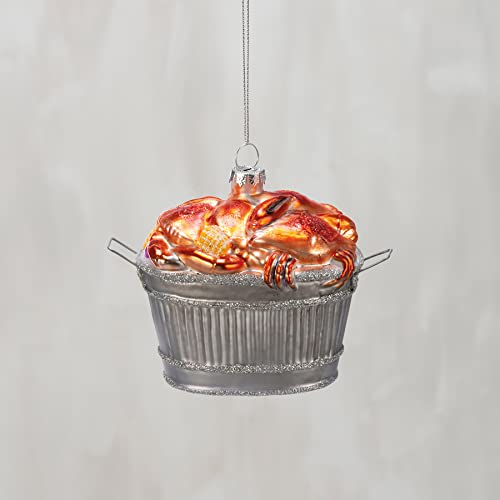 Glass Crab Bushel Ornament