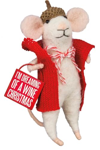 I'm Dreaming of a Wine Christmas Mouse Ornament